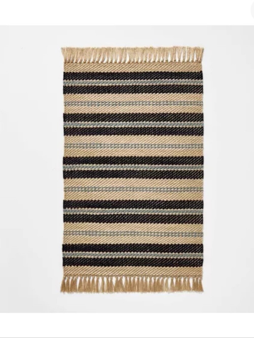 Striped Twill Accent Rug Blue/Tan - Threshold™ designed with Studio McGee